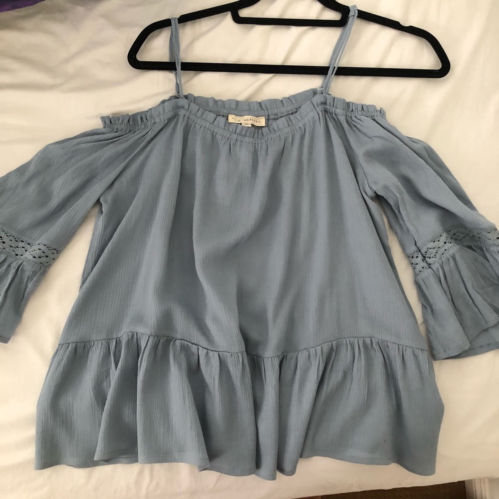 Pacsun Blue Off The Shoulder Top